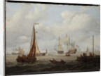 Sea-piece with a Dutch man-of-war, before 1708 by Abraham Storck