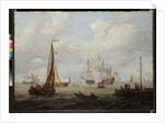 Sea-piece with a Dutch man-of-war, before 1708 by Abraham Storck