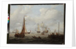 Sea-piece with a Dutch man-of-war, before 1708 by Abraham Storck