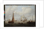Sea-piece with a Dutch man-of-war, before 1708 by Abraham Storck