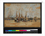 Beach scene, possibly Harfleur, 1888-95 by Eugene Louis Boudin