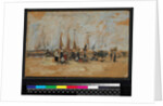 Beach scene, possibly Harfleur, 1888-95 by Eugene Louis Boudin