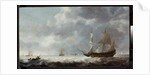 Sea-piece, a breeze near a Dutch port, c.1640 by Simon Jacobsz. Vlieger