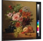 Pot of flowers and fruit, before 1844 by Arnoldus Bloemers