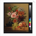 Pot of flowers and fruit, before 1844 by Arnoldus Bloemers