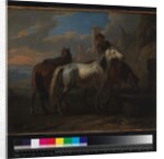 Horses drinking at a fountain, before 1720 by Pieter van Bloemen