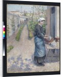 In the Garden at Pontoise: A Young Woman Washing Dishes, 1882 by Camille Pissarro