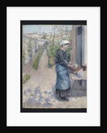 In the Garden at Pontoise: A Young Woman Washing Dishes, 1882 by Camille Pissarro