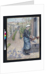 In the Garden at Pontoise: A Young Woman Washing Dishes, 1882 by Camille Pissarro