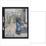 In the Garden at Pontoise: A Young Woman Washing Dishes, 1882 by Camille Pissarro