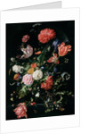 Flowers in a Glass Vase, c.1660 by Jan Davidsz de Heem
