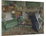 Marguerite Chapin in her apartment with her dog, 1910 by Edouard Vuillard