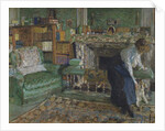 Marguerite Chapin in her apartment with her dog, 1910 by Edouard Vuillard