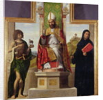 St. Lanfranc of Pavia enthroned between St. John the Baptist and St. Liberius, c.1515-16 by Giovanni Battista Cima da Conegliano