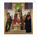 St. Lanfranc of Pavia enthroned between St. John the Baptist and St. Liberius, c.1515-16 by Giovanni Battista Cima da Conegliano