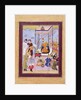 Khamsa of Nizami in a pavilion among followers and attendants, c.1590 by Persian School