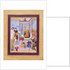 Khamsa of Nizami in a pavilion among followers and attendants, c.1590 by Persian School