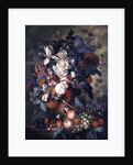 A Vase of Flowers with Fruit by Jacob van Huysum