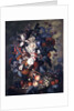 A Vase of Flowers with Fruit by Jacob van Huysum