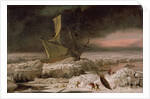 Arctic Adventure, or A Ship in Distress off Greenland, c.1677 by Abraham Danielsz. Hondius