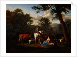 Landscape with Cattle and Figures, 1664 by Adriaen van de Velde