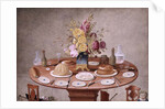 PD.869-1973 Still Life with a Vase of Flowers on a Table Set for a Meal, c.1810 by Jean-Louis Prevost