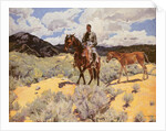 Indian on Horseback with Colt, c.1930 by Walter Ufer