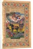 Shahnama: Isfandiyar in His Armoured Car Encounters the Simurgh, 1600-1625 by Persian School