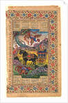 Shahnama: Isfandiyar in His Armoured Car Encounters the Simurgh, 1600-1625 by Persian School