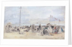 People on the Beach, Trouville, 1866 by Eugene Louis Boudin
