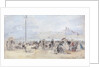 People on the Beach, Trouville, 1866 by Eugene Louis Boudin