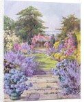 The Flagstone Path in a Summer Garden by Edith Alice (fl.1900-40) Andrews