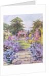 The Flagstone Path in a Summer Garden by Edith Alice (fl.1900-40) Andrews