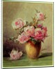 Pink Roses in a Yellow Vase by John Porter Wale