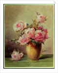 Pink Roses in a Yellow Vase by John Porter Wale