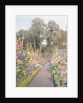 Garden Path with Hollyhocks and Poppies by Blanche Baker