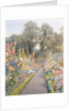 Garden Path with Hollyhocks and Poppies by Blanche Baker