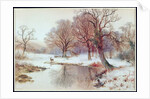 Snowy Landscape with Deer by Arthur Willett