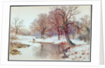 Snowy Landscape with Deer by Arthur Willett