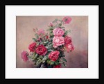 A Bowl of Red and Pink Roses by French School