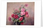 A Bowl of Red and Pink Roses by French School