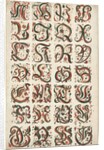 Alphabet, Fraktur Painting, c.1825-50 by American School