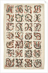 Alphabet, Fraktur Painting, c.1825-50 by American School