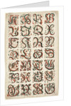 Alphabet, Fraktur Painting, c.1825-50 by American School