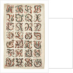 Alphabet, Fraktur Painting, c.1825-50 by American School