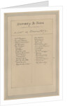 List of Characters, c.1920s by Joseph Clayton Clarke