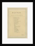 List of Characters, c.1920s by Joseph Clayton Clarke