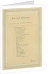 List of Characters, c.1920s by Joseph Clayton Clarke