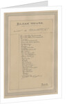 List of Characters, c.1920s by Joseph Clayton Clarke