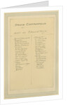List of Characters, c.1920s by Joseph Clayton Clarke